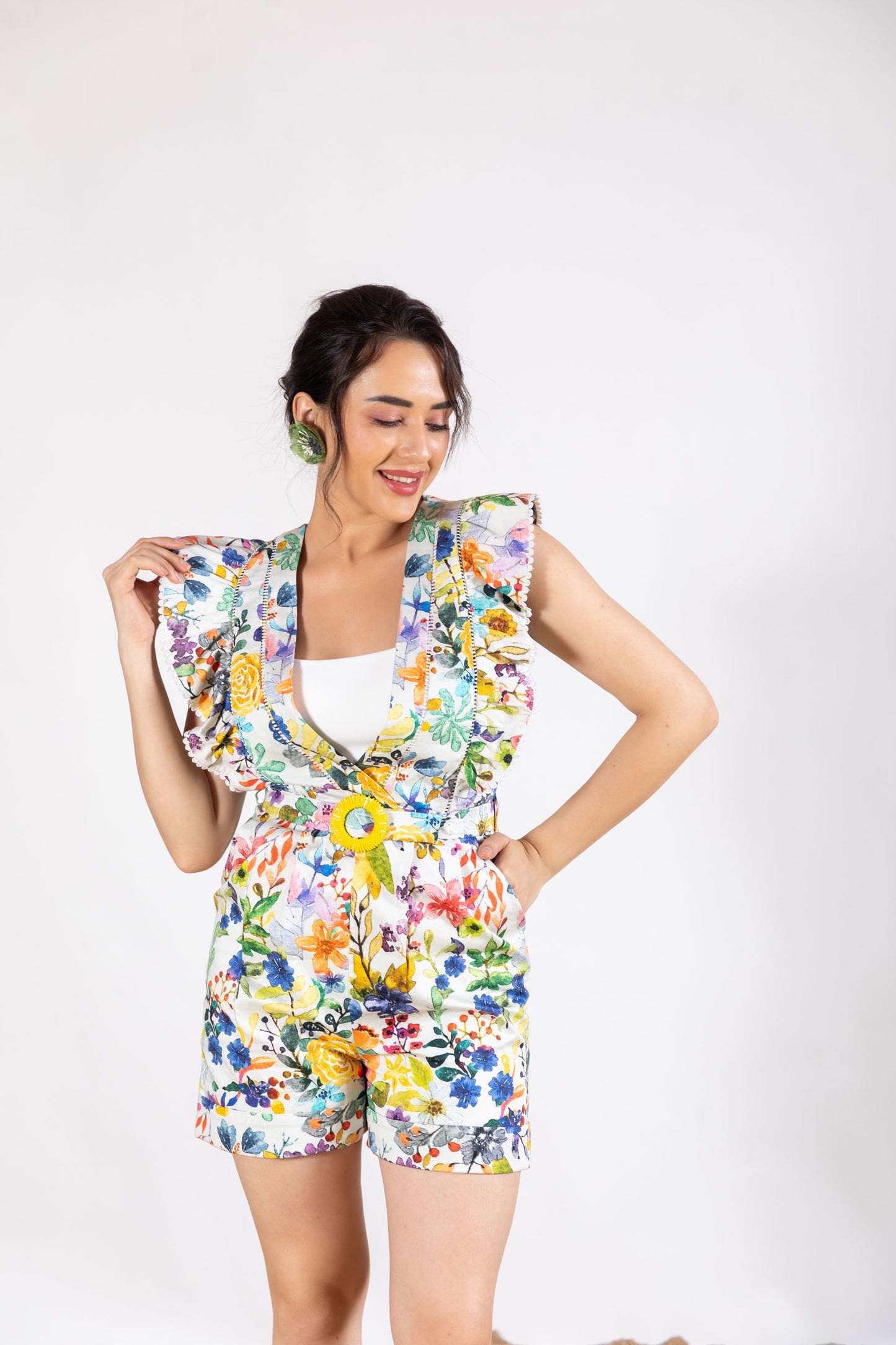 Multicolor Bliss V-Neck Jumpsuit