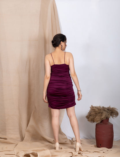 Wine Red Bodycon Dress